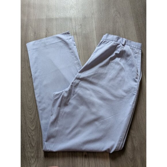 Lands End Womens Light Blue Chino Pants Size 12 Cotton Blend Casual Straight-Leg - Picture 3 of 6